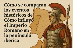 cómo se comparan los eventos históricos de Cómo influyó el Imperio Romano en la península ibérica