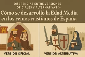 diferencias entre versiones oficiales y alternativas de Cómo se desarrolló la Edad Media en los reinos cristianos de España