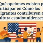 qué opciones existen para participar en Cómo los migrantes contribuyen a la cultura estadounidense