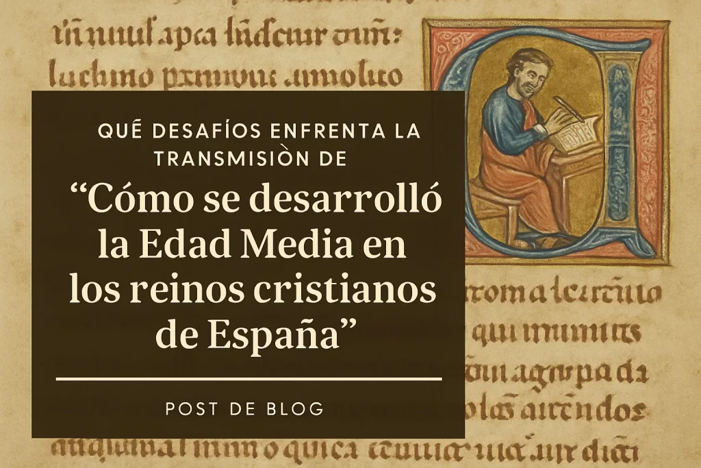 qué desafíos enfrenta la transmisión de Cómo se desarrolló la Edad Media en los reinos cristianos de España