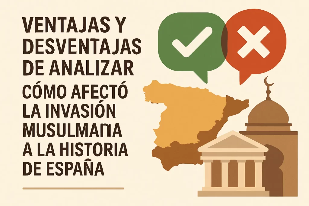 ventajas y desventajas de analizar Cómo afectó la invasión musulmana a la historia de España