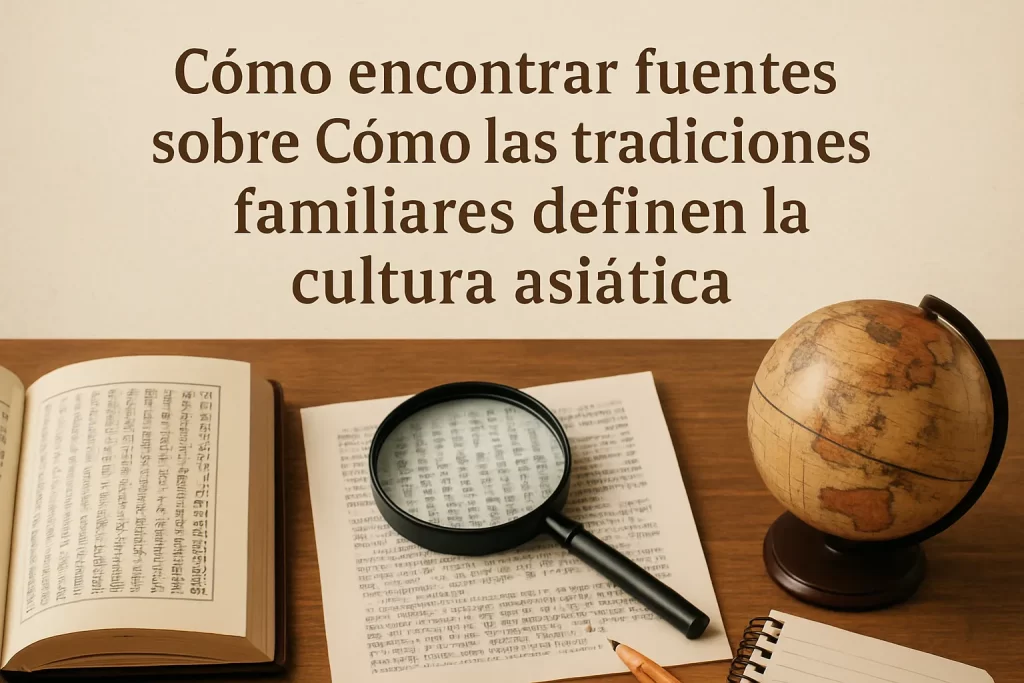 cómo encontrar fuentes sobre Cómo las tradiciones familiares definen la cultura asiática