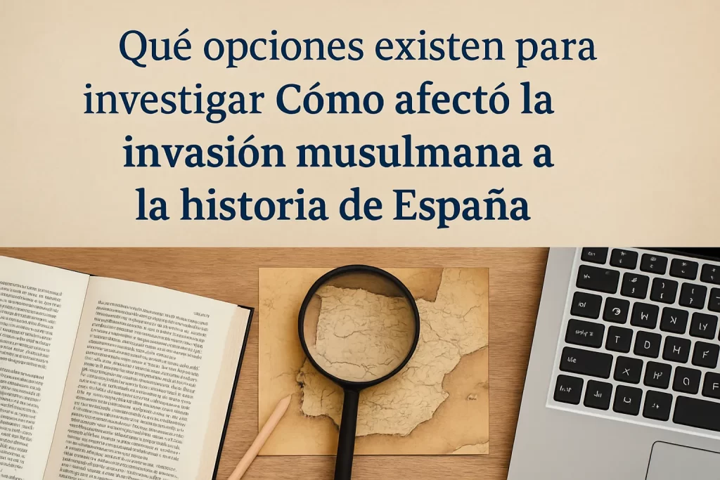 qué opciones existen para investigar Cómo afectó la invasión musulmana a la historia de España