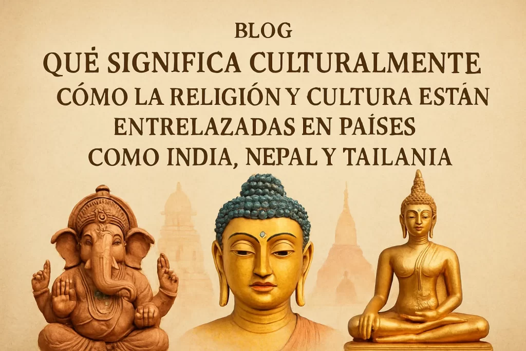 qué significa culturalmente Cómo la religión y cultura están entrelazadas en países como India Nepal y Tailandia