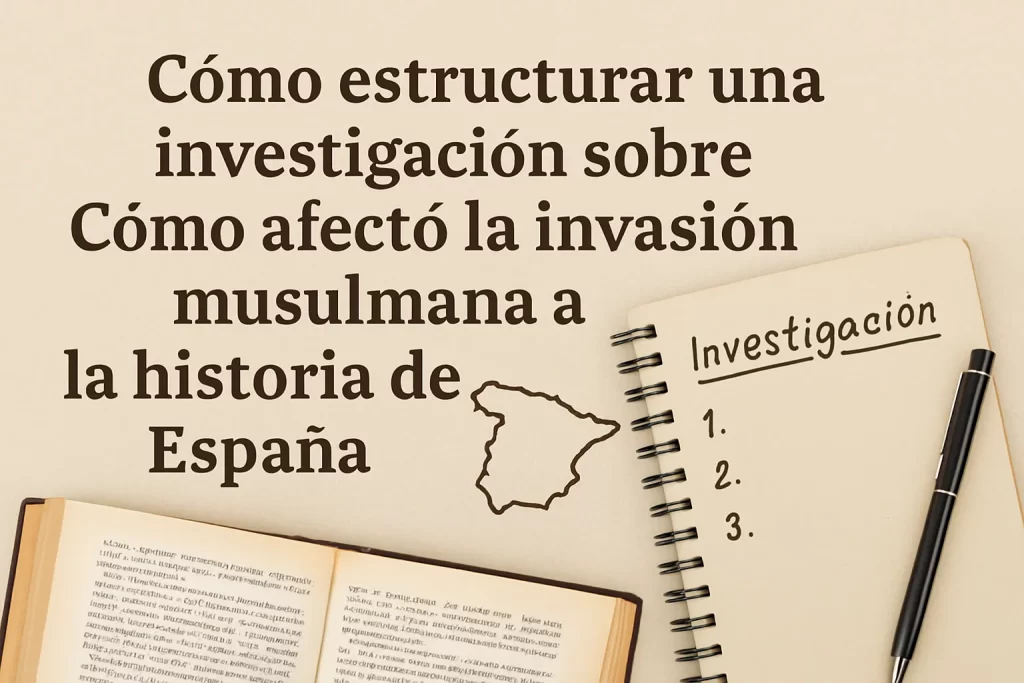 cómo estructurar una investigación sobre Cómo afectó la invasión musulmana a la historia de España