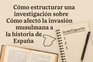 cómo estructurar una investigación sobre Cómo afectó la invasión musulmana a la historia de España