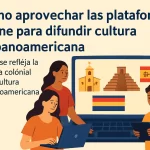 cómo aprovechar las plataformas online para difundir cultura hispanoamericana Cómo se refleja la historia colonial en la cultura hispanoamericana