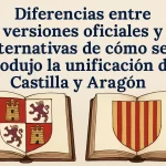 diferencias entre versiones oficiales y alternativas de Cómo se produjo la unificación de Castilla y Aragón