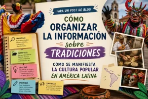 cómo organizar la información sobre tradiciones Cómo se manifiesta la cultura popular en América Latina