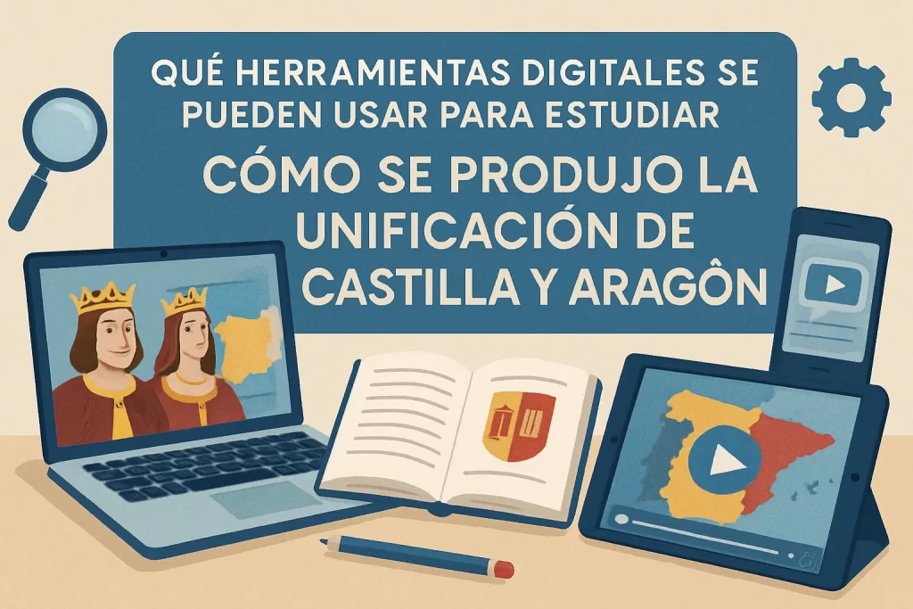 qué herramientas digitales se pueden usar para estudiar Cómo se produjo la unificación de Castilla y Aragón