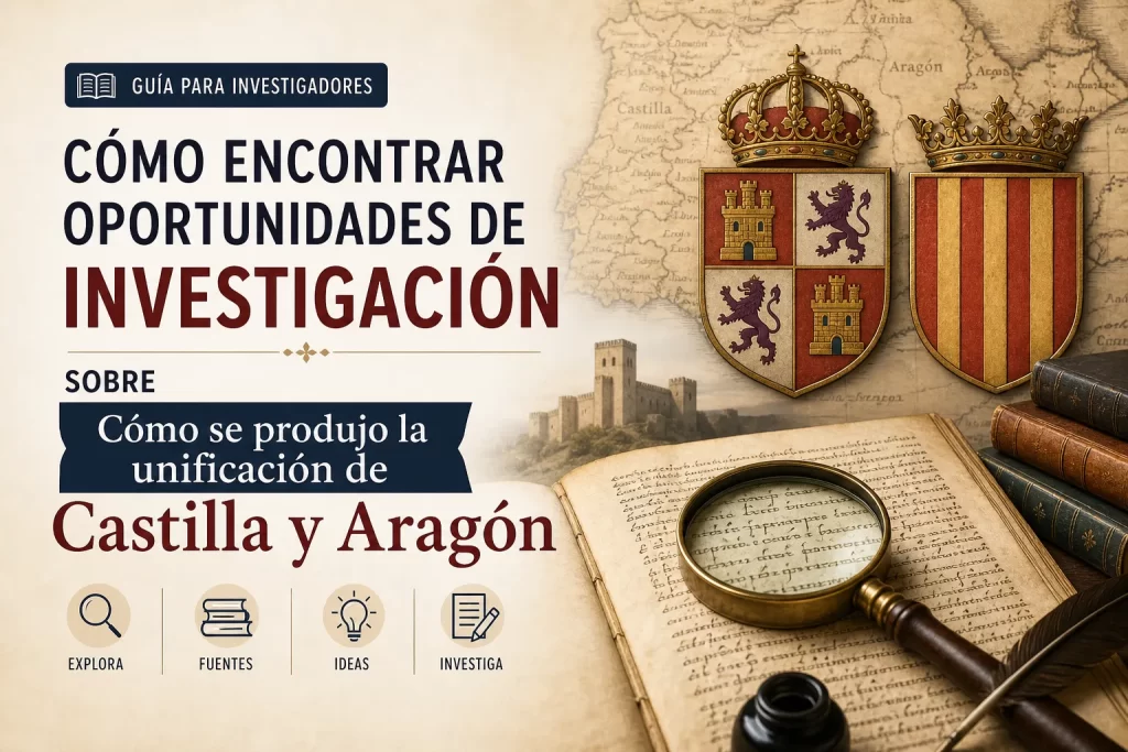 cómo encontrar oportunidades de investigación sobre Cómo se produjo la unificación de Castilla y Aragón