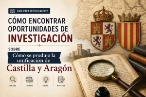 cómo encontrar oportunidades de investigación sobre Cómo se produjo la unificación de Castilla y Aragón