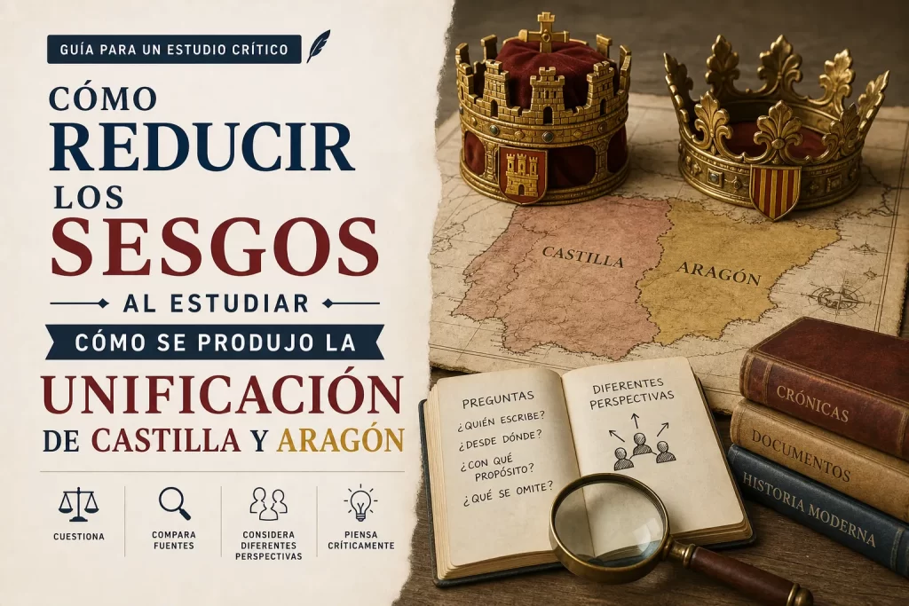 cómo reducir los sesgos al estudiar Cómo se produjo la unificación de Castilla y Aragón