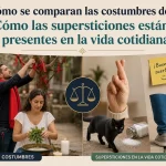 Cómo se comparan las costumbres y las supersticiones en la vida cotidiana