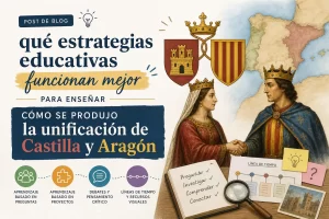 qué estrategias educativas funcionan mejor para enseñar Cómo se produjo la unificación de Castilla y Aragón