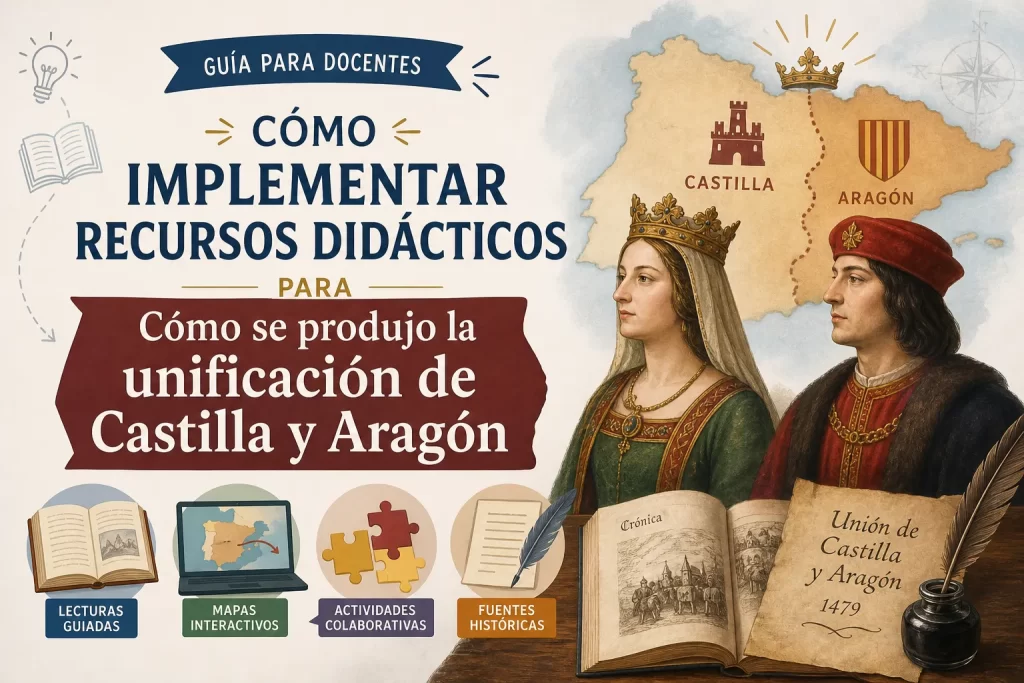 cómo implementar recursos didácticos para Cómo se produjo la unificación de Castilla y Aragón
