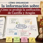 cómo organizar la información sobre Cómo se produjo la unificación de Castilla y Aragón