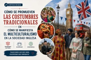 cómo se promueven las costumbres tradicionales en Cómo se manifiesta el multiculturalismo en la sociedad inglesa